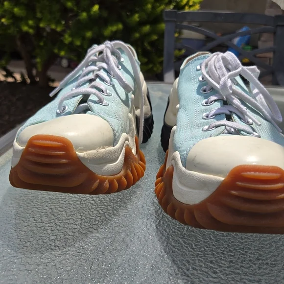 Converse Run Star Sz 8 Men Motion Platform 90s Turquoise White Sneaker - Picture 3 of 16
